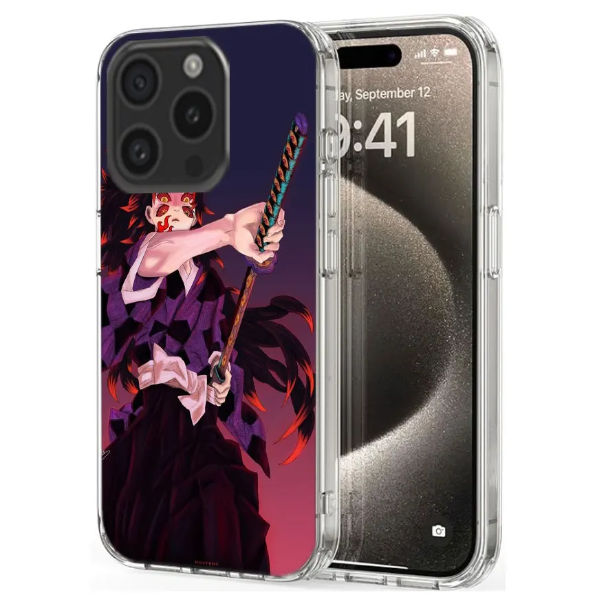 Capinha Demon Slayer Kokushibo Clear Phone Case For Apple iPhone 12 13 Mini 11 14 15 16 Pro Max Cover XS MAX XR Soft