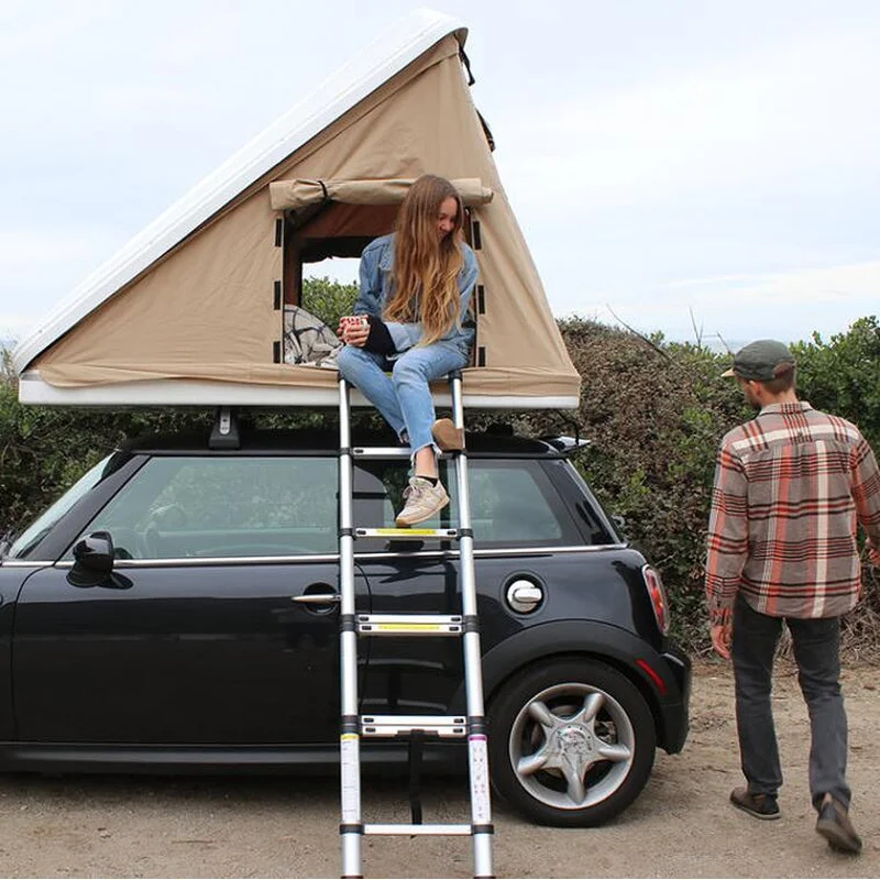Durable Hard Fold Roof Top Tent Weatherproof Camping Shelter For Car SUV Pickup Truck Offroad Travel