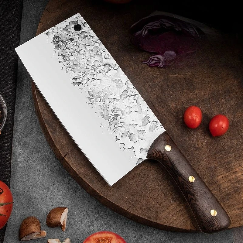 

5Cr15 кованый нож из высокоуглеродистой стали 58HRC разделочный нож шеф-повара для нарезки удобная ручка из дерева венге гостиничные кухонные инструменты