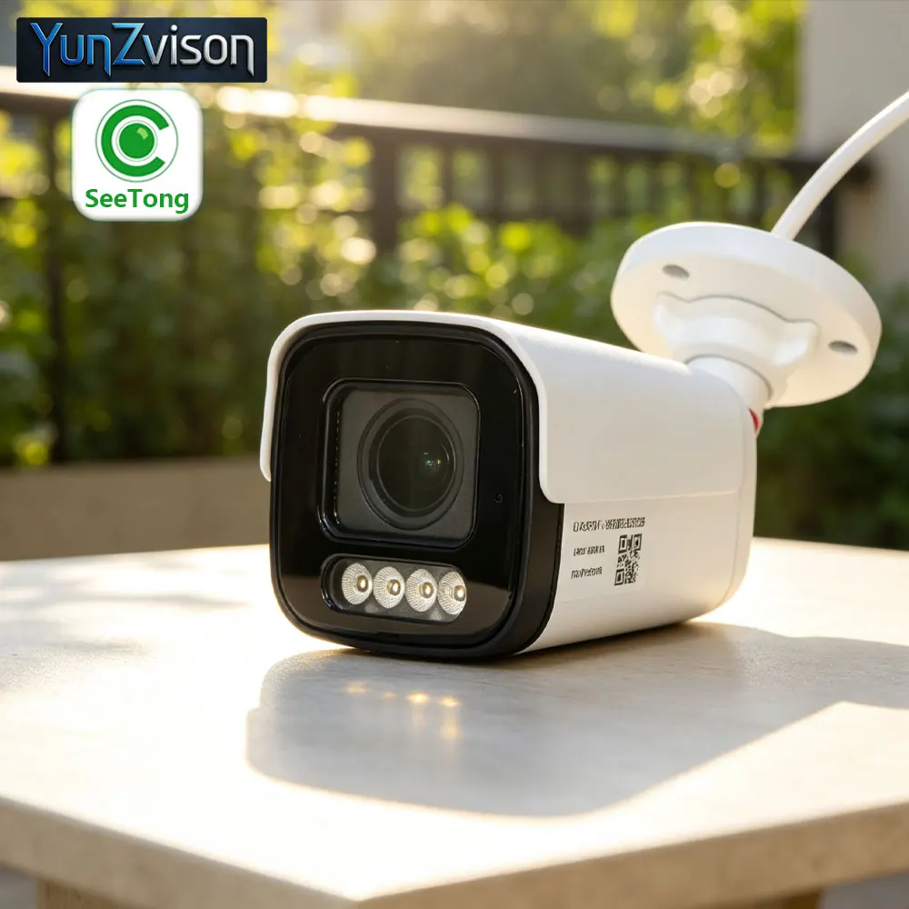 C-R SeeTong 4K 8MP 2.7-13.5mm 5X Optical Zoom POE Two Way Audio IR&Color Night Version Outdoor