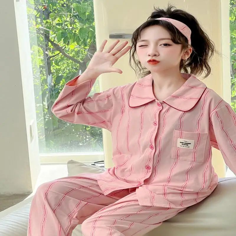 

Children Pajamas Girls Spring Fashion 2-piece Set Children's Clothing Jacket Autumn Cotton Princess Kawaii Casual Coat Tops Kids