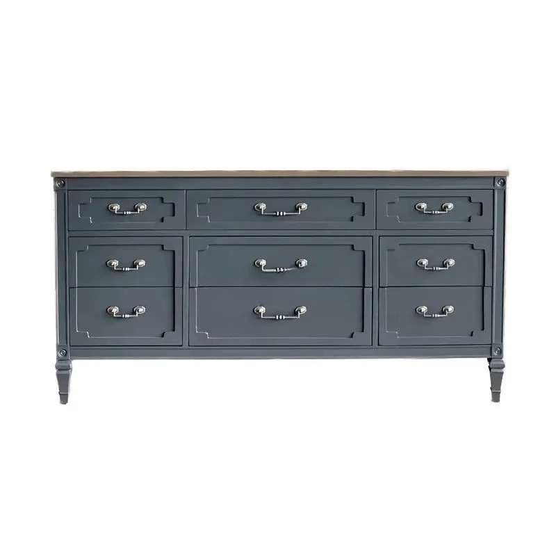 

Американский ретро сундук, французский свет, роскошный ящик из цельного дерева, прикроватный шкафчик для спальни