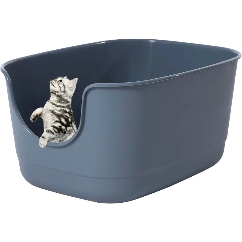 Jumbo Cat Litter Box with High Sides, Extra Large Litter Box for Muti Cats, Open Big Cat Litter Box Anti-Splashing