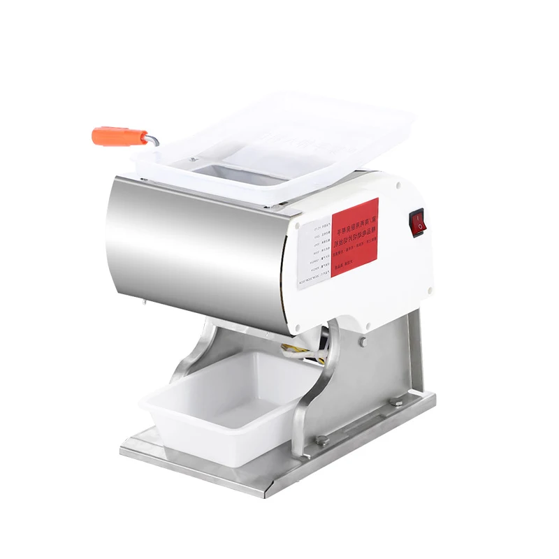 الفولاذ المقاوم للصدأ الكهربائية آلة تقطيع اللحوم التجارية متعددة الوظائف جهاز تقطيع اللحم إلى شرائح قاطع لحوم تقطيع 220 فولت 550 واط 1 قطعة