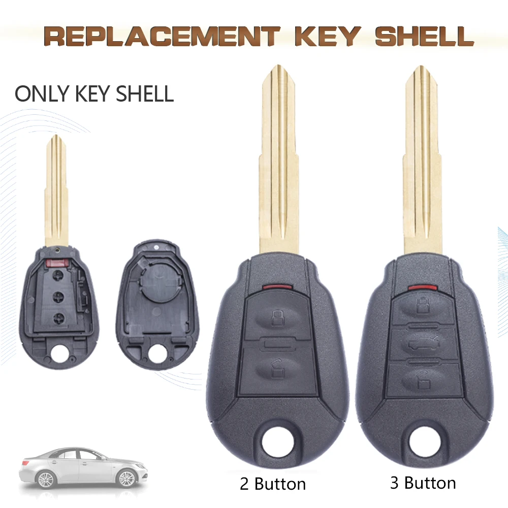 

KEYECU 2/ 3 Button for Hyundai for Kia Replacement Control Remote Key Shell Case Fob With Uncut Blade