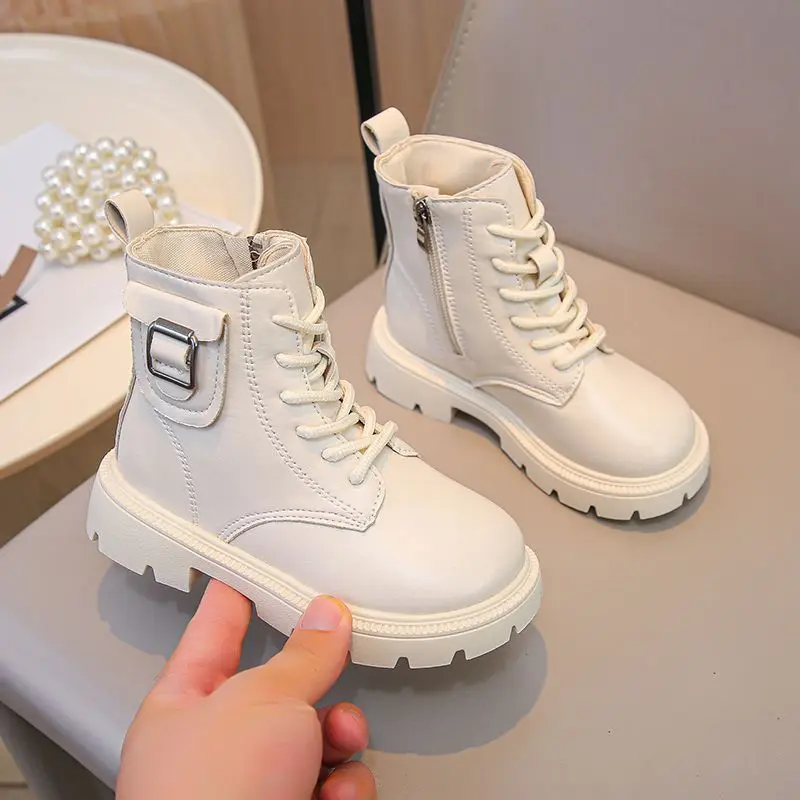

Kids Ankle Boots 2026 Spring Autumn Winter Girls Boys Fleece Lined Soft Sole Short Boots New Casual Kids Shoes