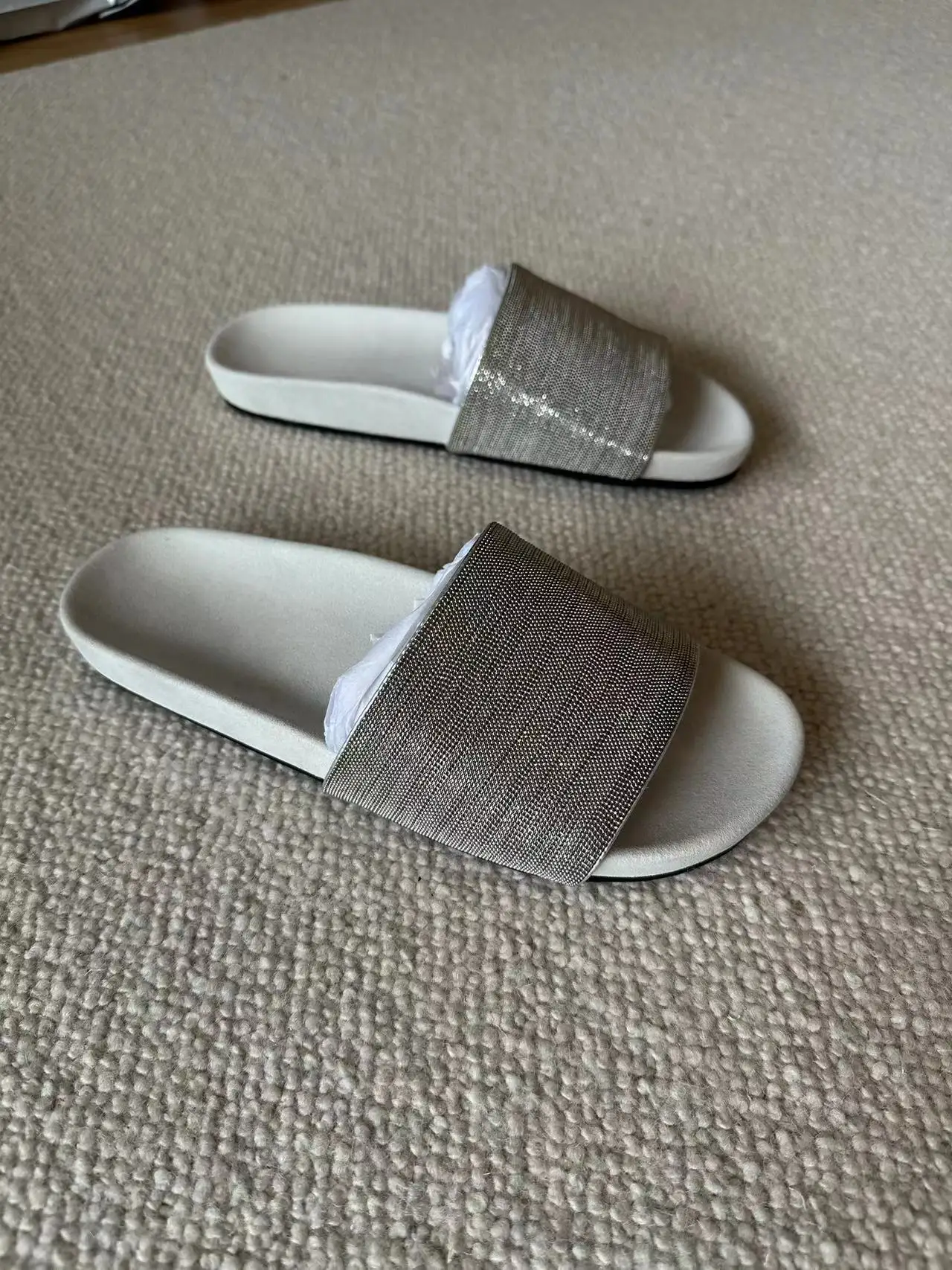 Summer genuine cowhide suede slippers