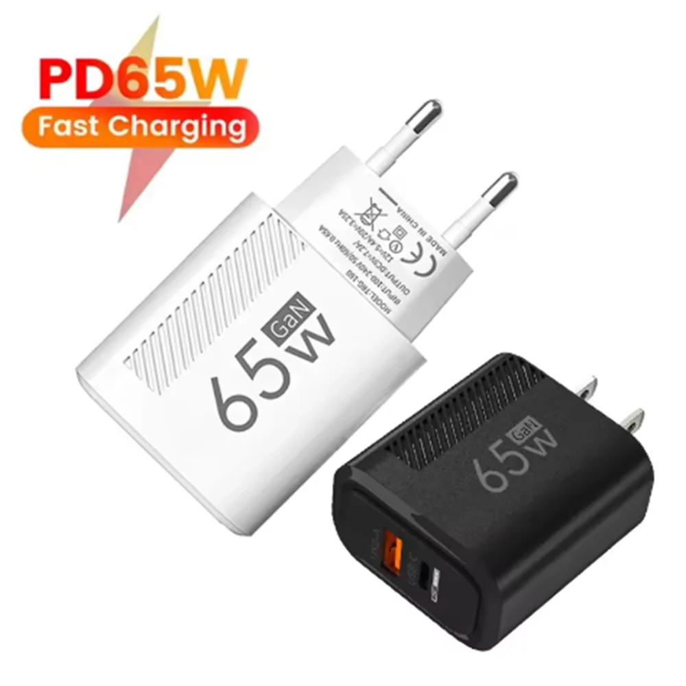 65 واط GaN سريع الجدار مقبس شاحن USB نوع C شاحن PD شاحن سريع مع 1 متر TypeC كابل شحن سريع آيفون Xiaomi سامسونج #1