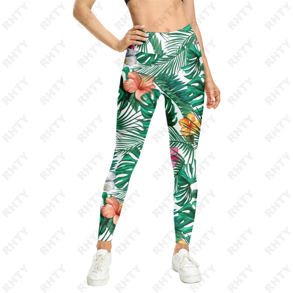 

Green Leaf Flower Leggings Women High Waist 3D Printed Tights Yoga Pants Gym Fashion Workout Legging Fitness Leggins Legins Sexy