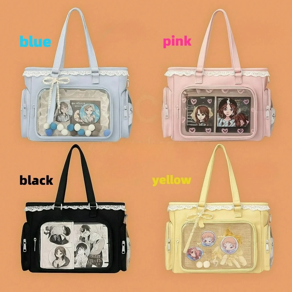 

Сумка-итабэг «Балерина» в японском стиле, большая, на одно плечо, кроссбоди, подарок для подруг, женская сумка