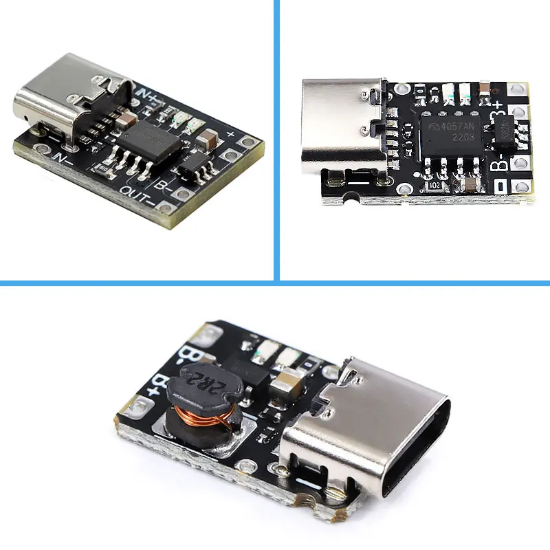 5 فولت شحن وتفريغ وحدة متكاملة 3.7 فولت 4.2 فولت 18650 بطارية ليثيوم شحن دفعة لوحة الطاقة حماية نوع-c