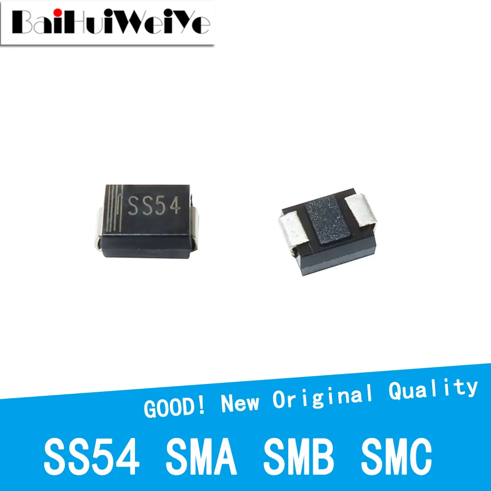 50PCS/LOT SR54 SS54 SR5401N5824 40V SMD SMA SMB SMC Schottky Rectifier Diode DO-214AA New Good Quality Chipset