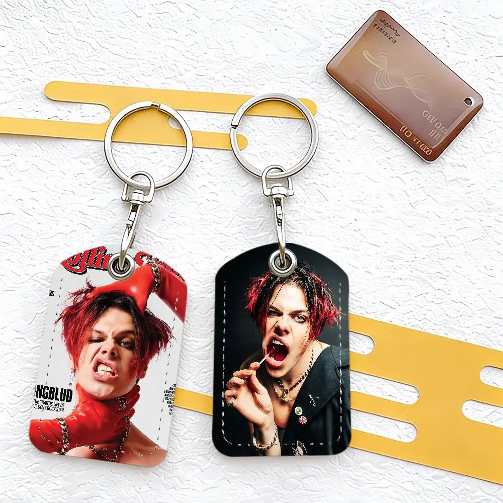 Singer Y-YUNGBLUD Card Holder Suitable For Student Bus Subway Bank Gym  and Keychain Loss Prevention