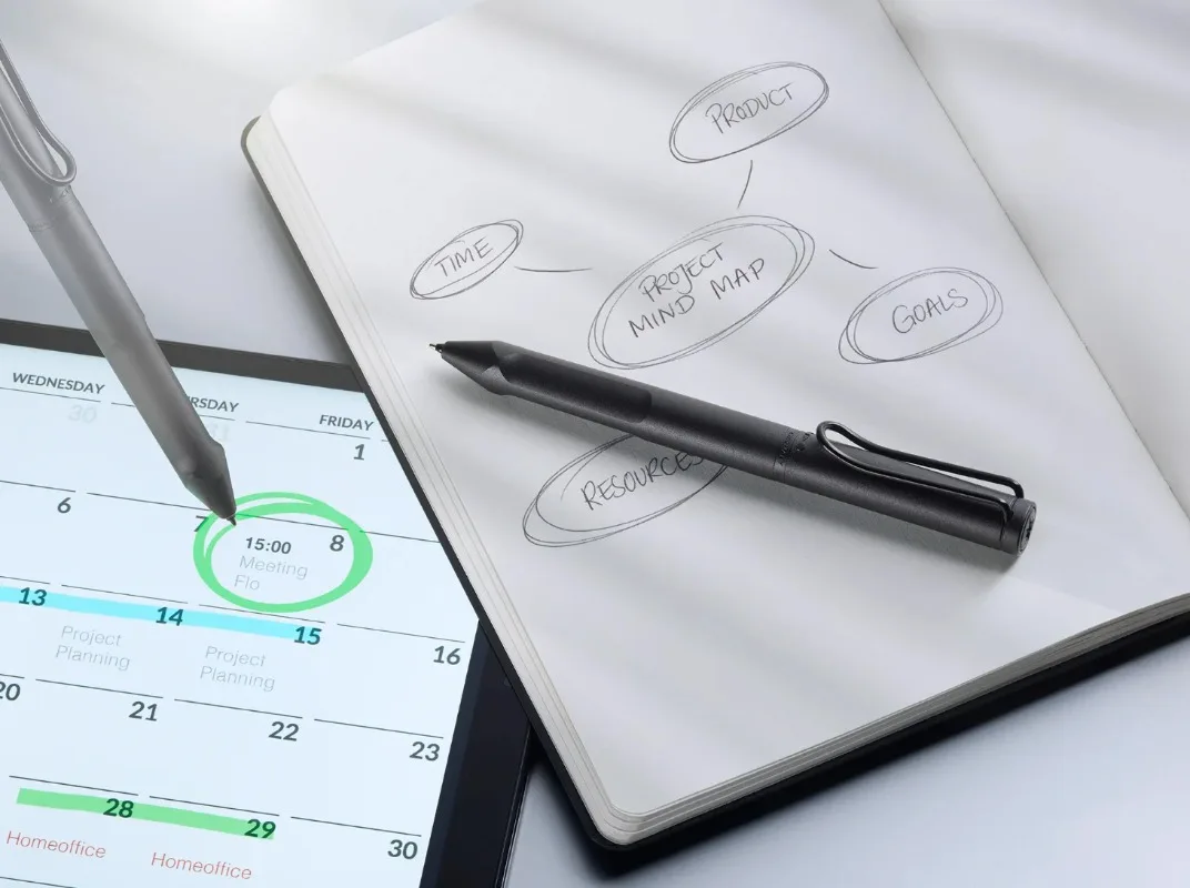 LAMY Safari Twin Pen All Black EMR Digital Writing PC / EL Pointier POM Round