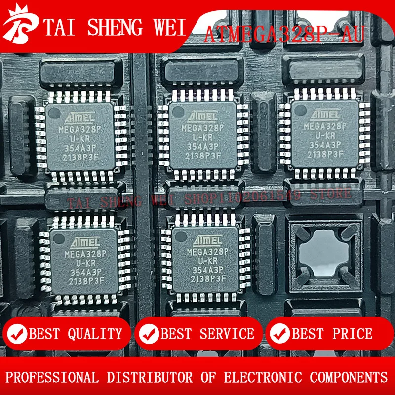 5PCS MEGA328P ATMEGA328P-AU TQFP-32 ATMEGA328P MEGA328-AU Microcontroller Original Integrated Circuit  SMD new original IC