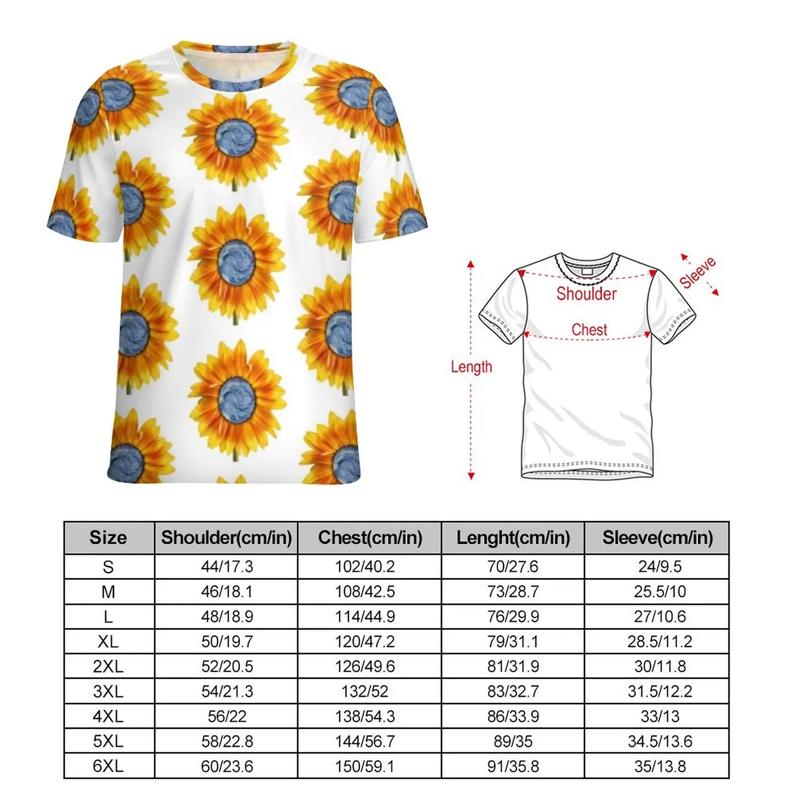 Summer Sunflower Art T Shirts Van Gogh Starry Night Simple T-Shirt Female Short Sleeve Cool Oversize Tee Shirt Graphic Clothes