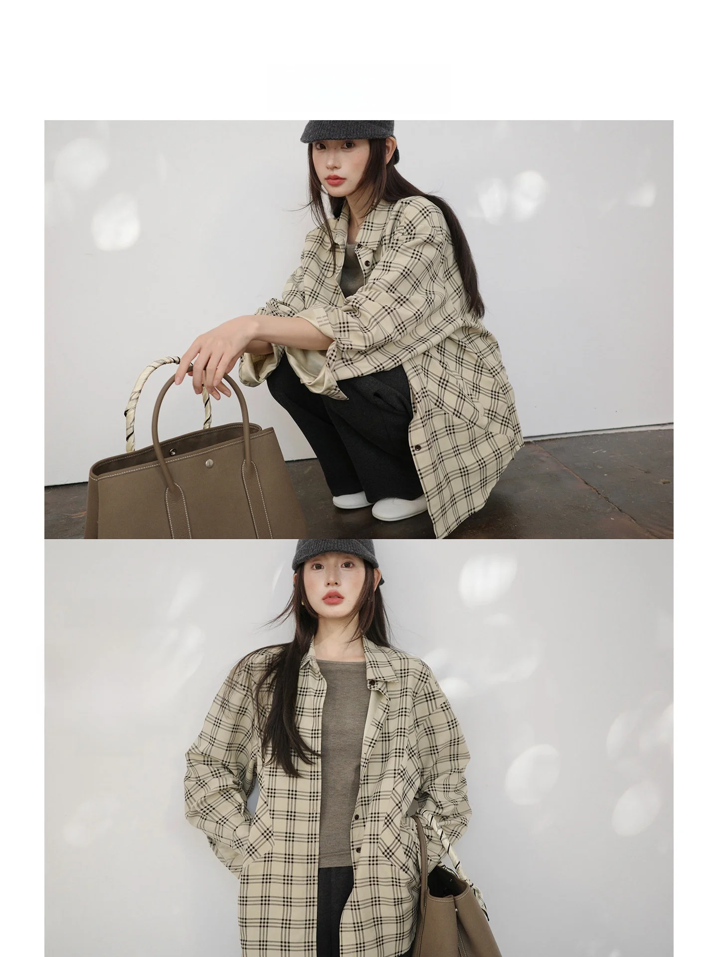 

Casual Sle Loose Fit irt Outerwear Lazy Sle Autumn Winter Coat Independent Bug 26ss Faionable Cheered Women's Top