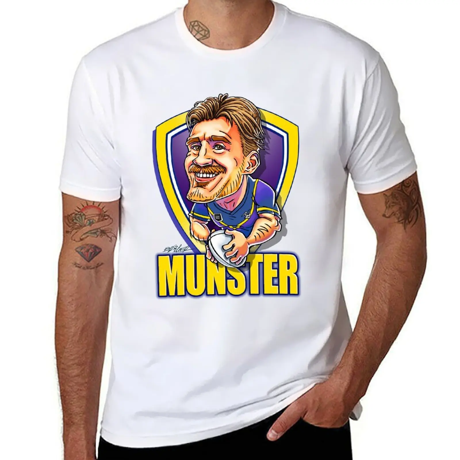 

Cam Munster design - NRL - Melbourne Storm T-Shirt Anti-Perspiration Workout Top