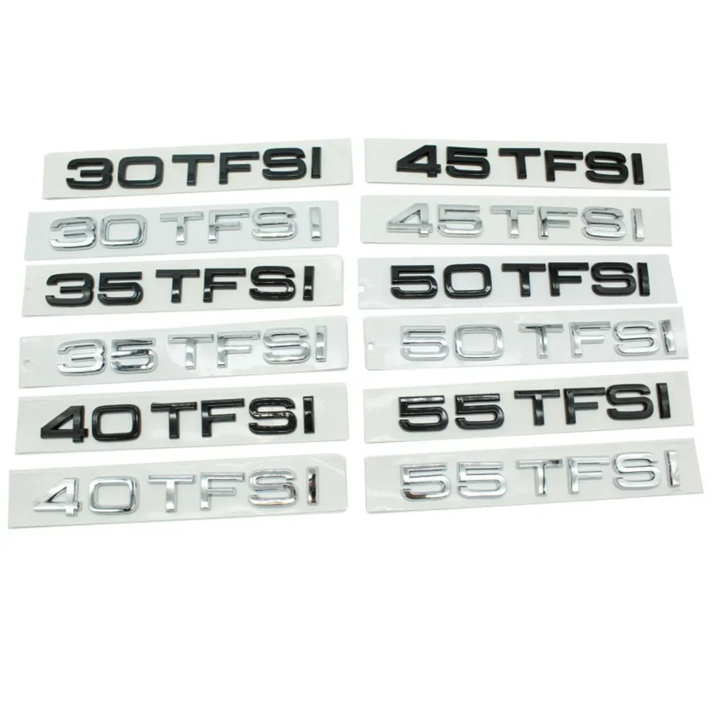 

1pc Car 30TFSI 35TFSI 40TFSI 45TFSI 50TFSI 55TFSI Letters Logo Sticker Emblem Badge Trunk for A3 A4 A6L A7