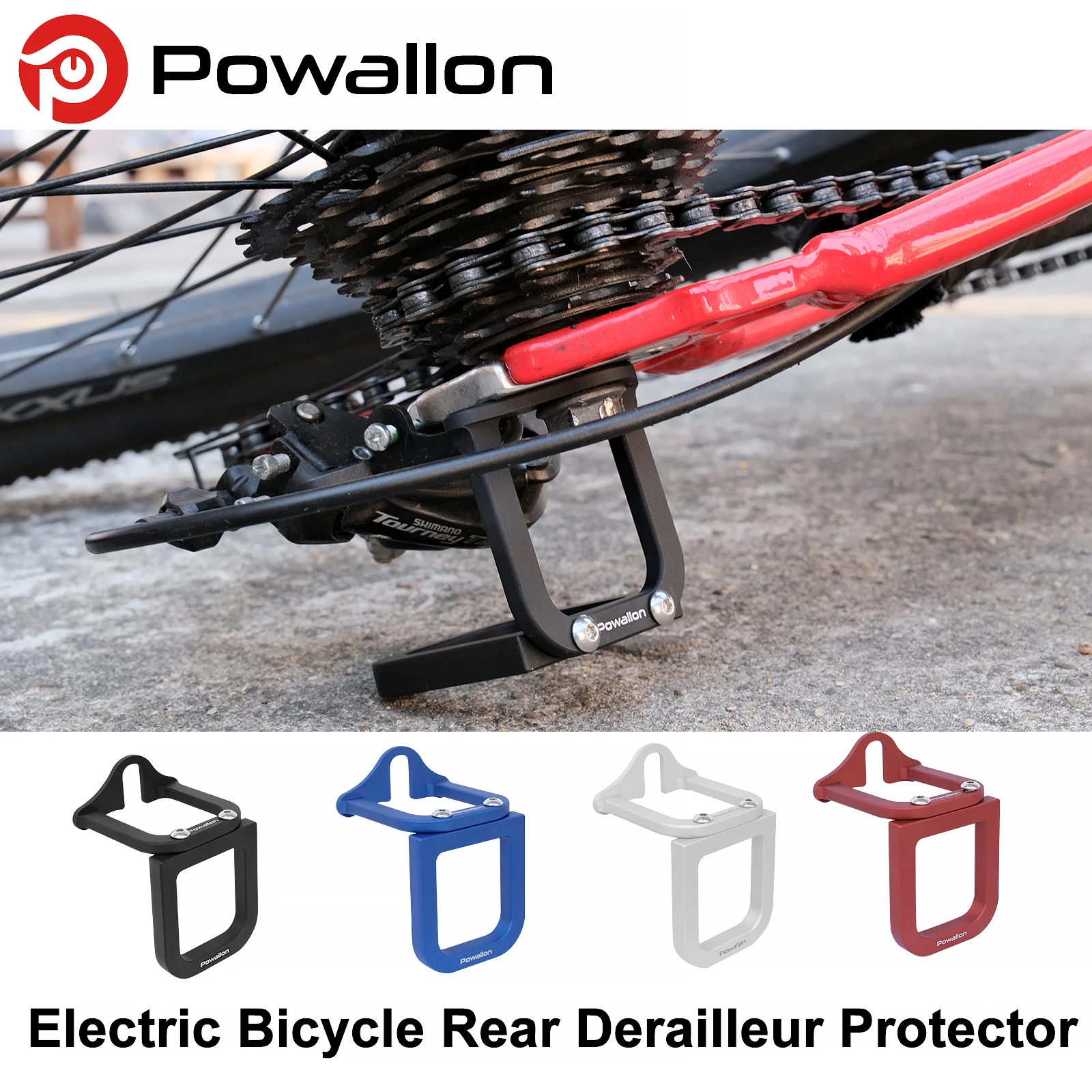

Bicycle Rear Derailleur Protector, MTB Mountain Road Folding Electric Bike Chain Gear Guard Cover Bike Accessories Aluminum