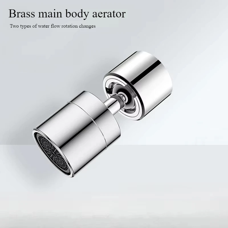 Brass faucet extender, splash proof universal foaming device, two water flow modes