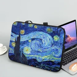 Van Gogh Starry Night Oil Painting Designer Tablet Bag Retro Zipper Ladies Portable Notebook Protective Cover Laptop Bag Gift