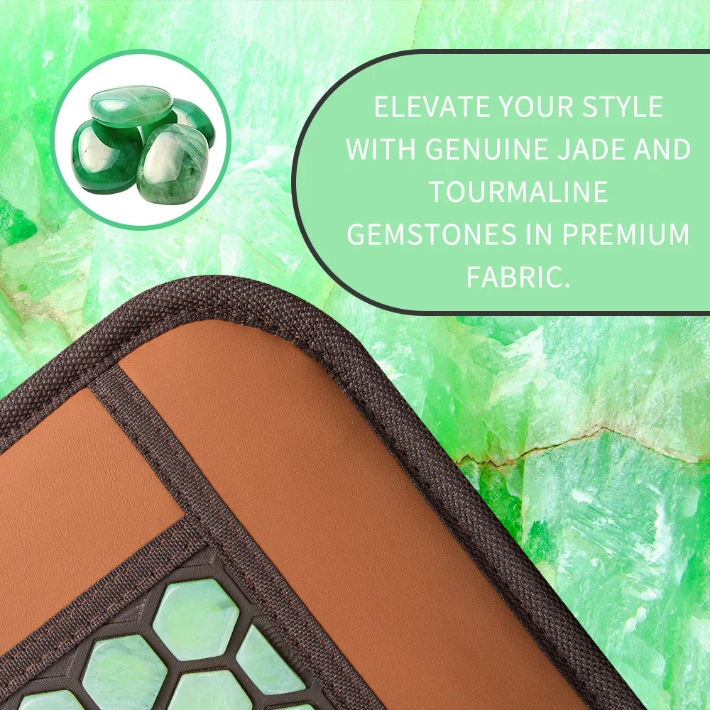 Natural Jade Mat Gemstone Massage Cushion Thermal Physiotherapy Bed Far Infrared Heating Mattress Genuine Emerald Negative Ions