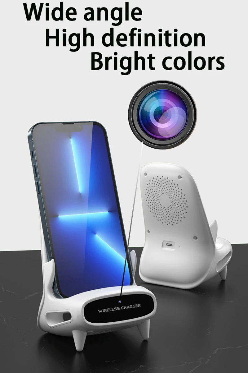 Mini Camera HD 1080P WiFi Camera Home motion detectionDVR Monitoring Video wireless charger 24-hour recording, no need for WIFI