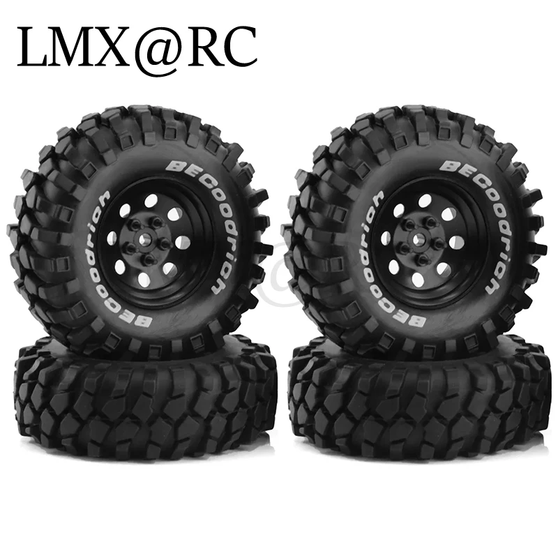 

RC 4pcs 110mm Metal 1.9" Beadlock Wheel Rim Rubber Tire Set for 1/10 RC Crawler Car Traxxas TRX4 RC4WD D90 D110 Axial SCX10 MS