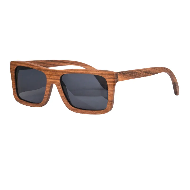 polarized sunglasses men handmade wood vintage square sunglasses y2k spring hinge glasses nature pear wood 6010