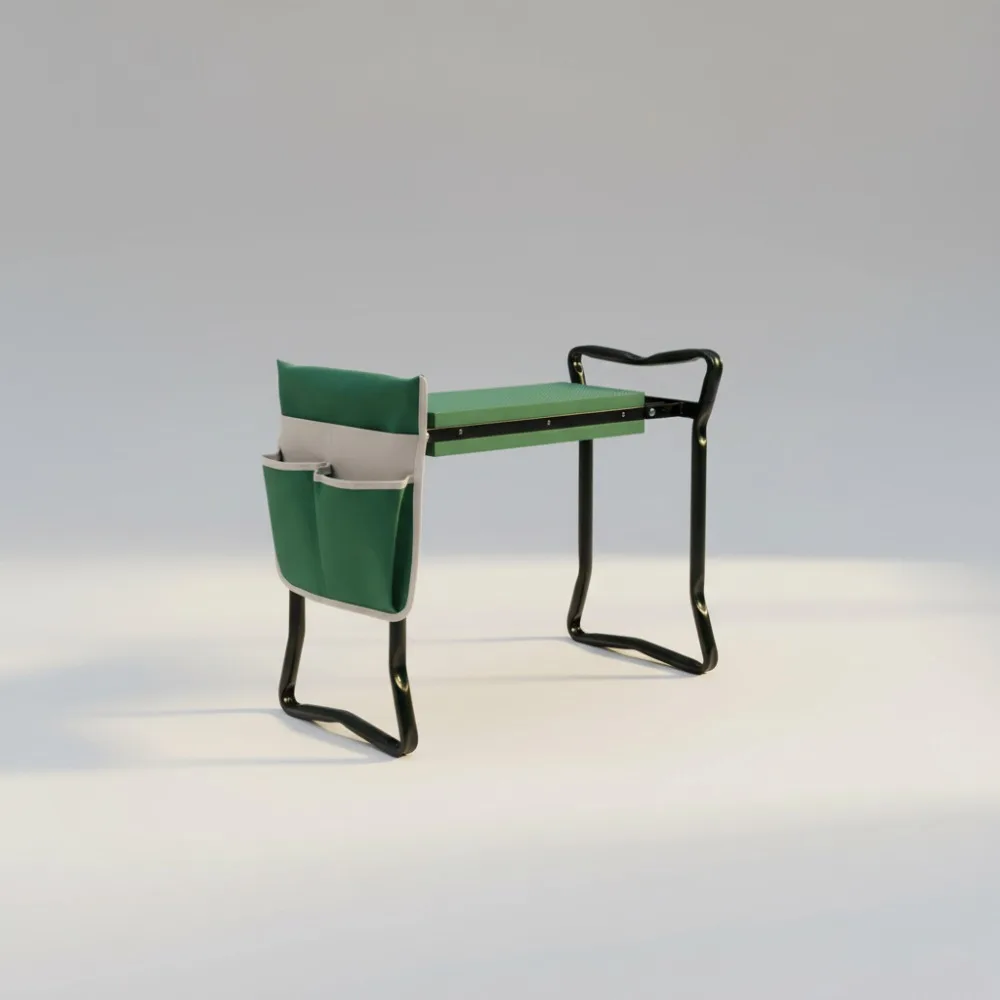

Foldable Garden Kneeler Seat with Thick Pad & Tool Pouch, 330lb Capacity for Knee Protection and Comfort