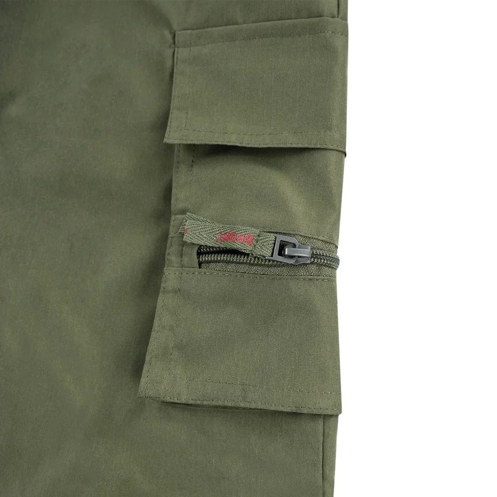 Sommerliche Herren-Cargoshorts im Militärstil mit amerikanischem Print, lässige Arbeitskleidung, taktische Street-Fashion-Hose – Detail 10