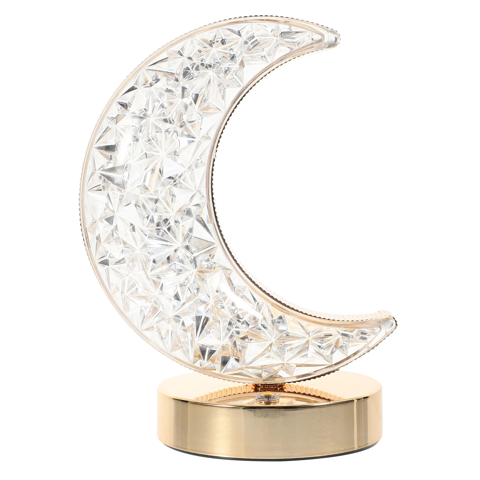 

Moon Shape Night Bedroom Vintage Decorative Table Lamp Warm Atmosphere Led Small Nightstand Light Metal Bedside Desk Lamp