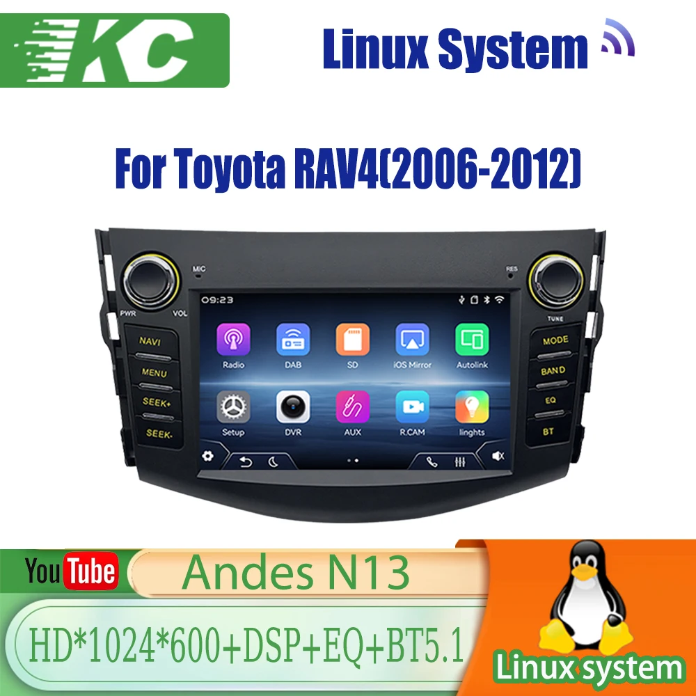 

For Toyota RAV4(2006-2012)2026 New Linux System Wireless CarPlay and other functions.
