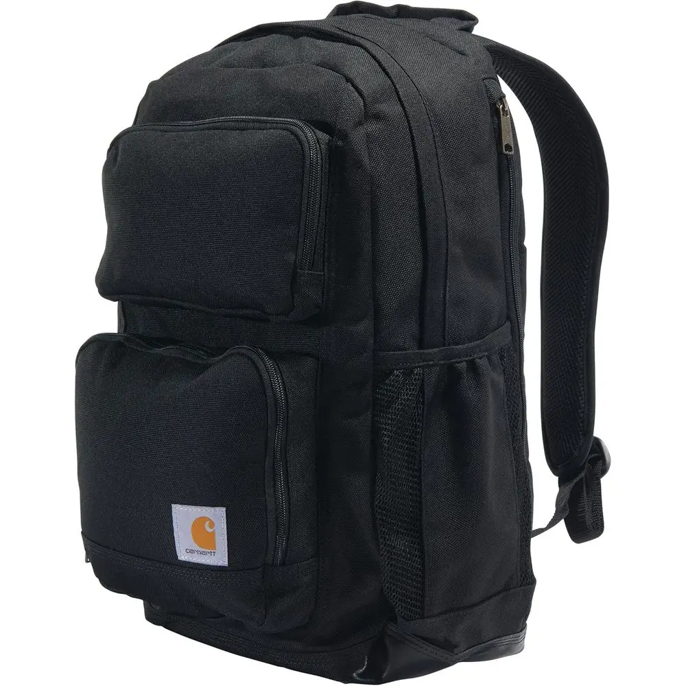 

28L Dual-Compartment Backpack with Durable Laptop Sleeve and Abrasion-Resistant Base, Black
