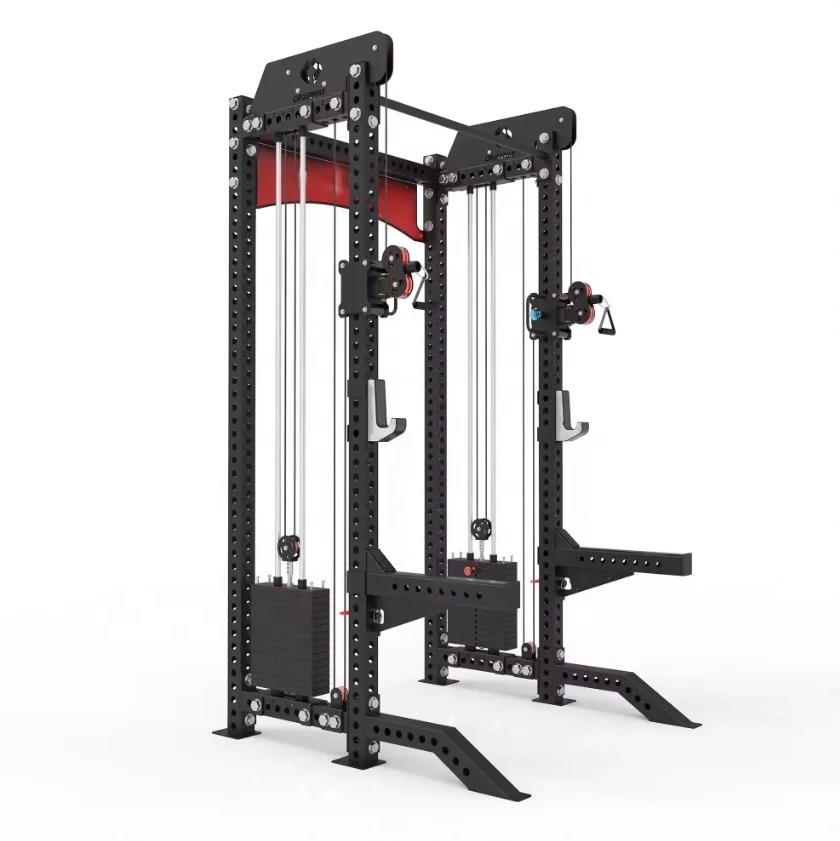 Fitnessgeräte für den Fitnessstudio, multifunktionaler Trainer, Power Cage Smith Machine Squat Rack