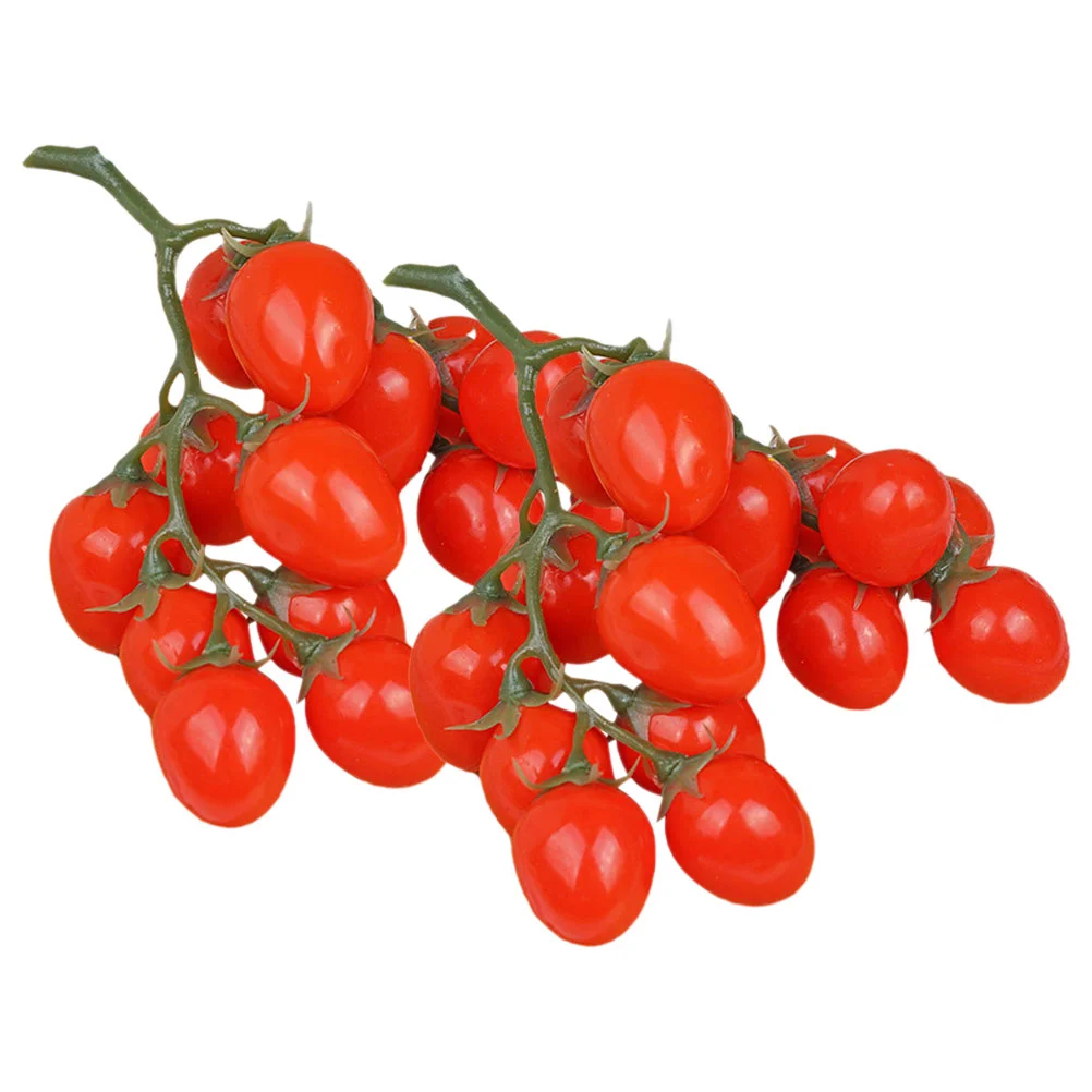 Imitation Tomato Fake Cherry Tomatoes Fruit Photo Prop Kitchen Photography Props Home Decor Foams Artificial Model Faux