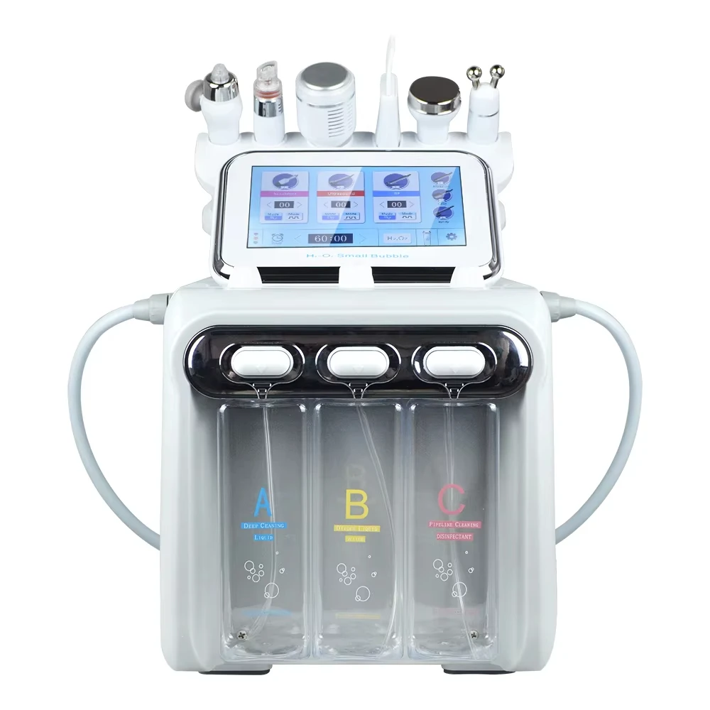 Hydro Water Jet Peel Hydrodermabrasion Machine 6 in 1 Facial Dermabrasion Hydra Skin Whitening Device Facial Skin Care Machine