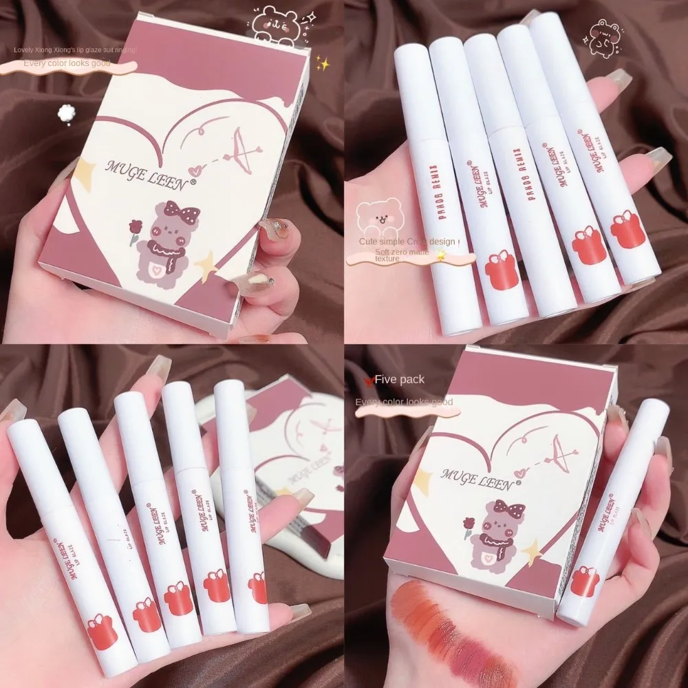 Sexy Red Lip Tint Whitening Liquid Lipstick Velvet Matte Lip Gloss tazza antiaderente Waterproof Lip Glaze Makeup Cosmetic