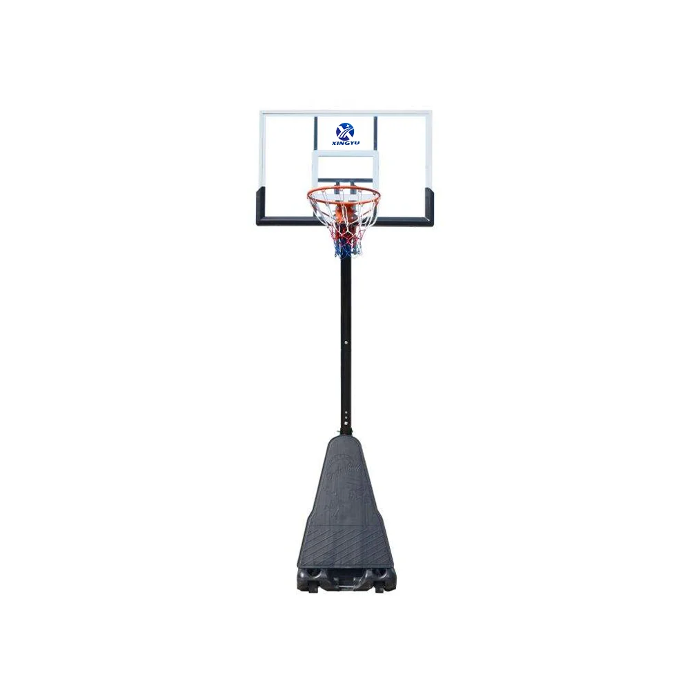 Supporto per canestro da basket regolabile portatile con tabellone in PE per interni ed esterni professionale di nuovo arrivo con struttura in metallo