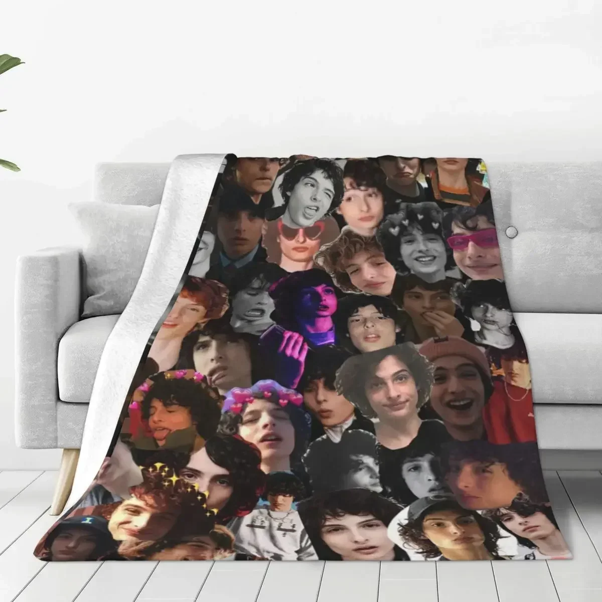 Finn Wolfhard Actor Fleece Blanket Movie Awesome Throw Blankets for Home 150*125cm Bedspread