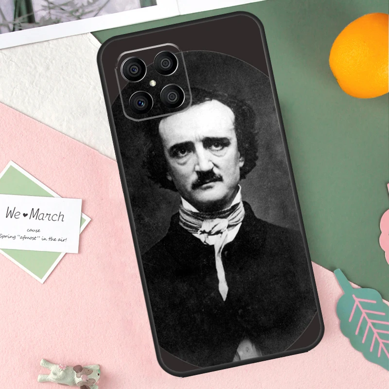 Edgar Allan Poe Case For Huawei P20 P30 P40 Lite P50 Pro Nova 5T P Smart 2021 Funda For Honor 50 70 X8 X9