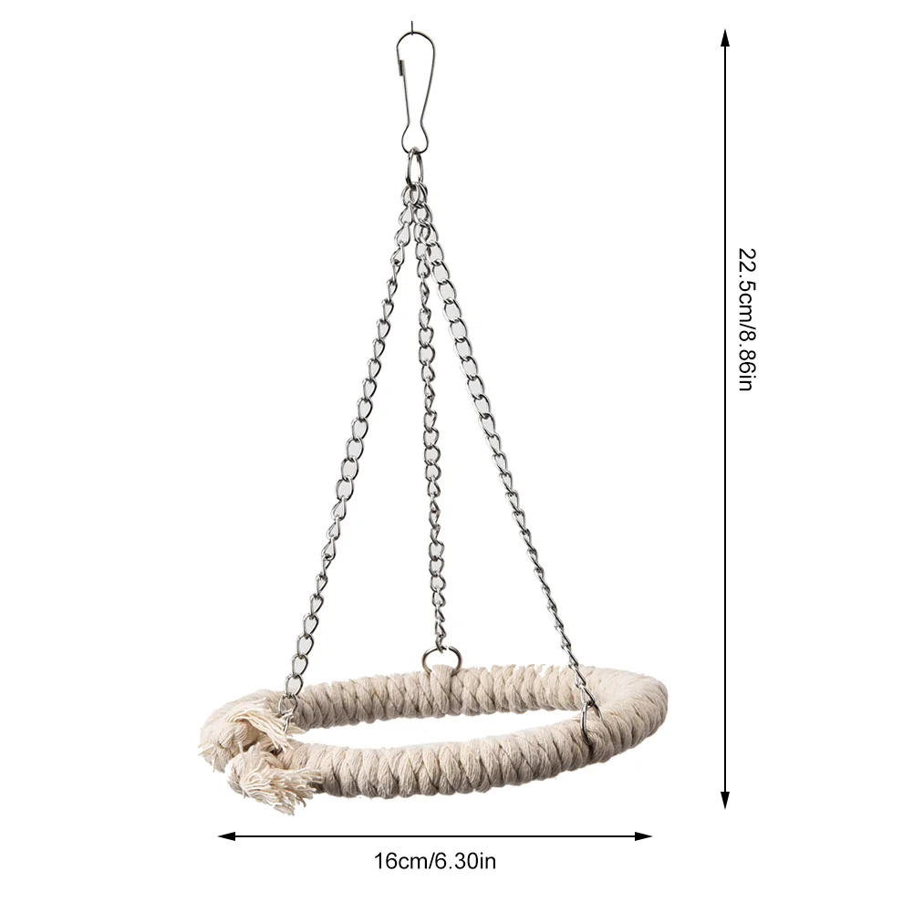 Parrot Toy Bird Toy Cotton Rope Swing Stand Climbing Ladder Ring Soft Bed Parrot Cotton Rope