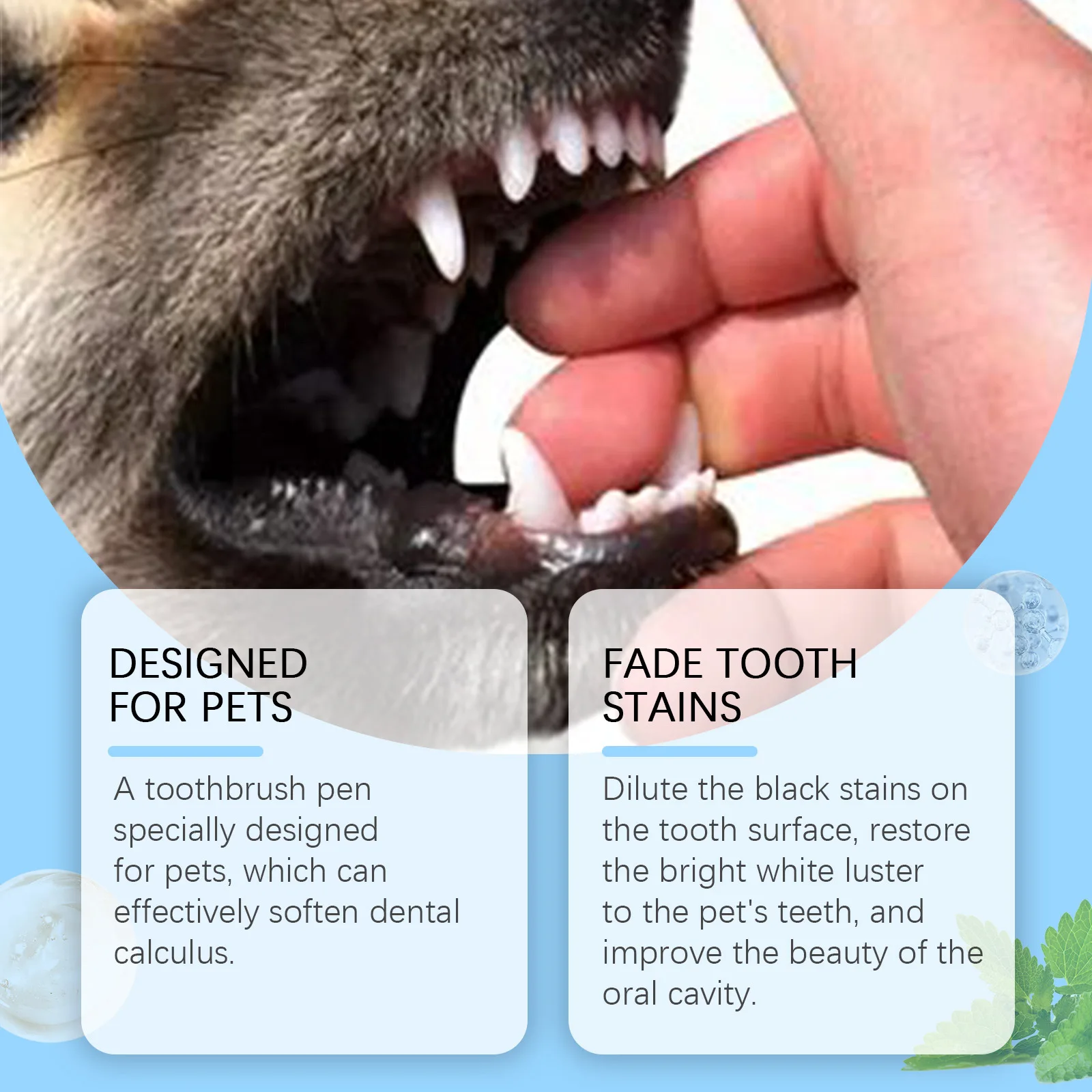 Oral Cleaning Gel Pen For Dogs And Cats Lasting Fresh Breath Remove Dental Stain Reduce Tartar Plaque Pets Tooth Whiten-ing Pens view 6