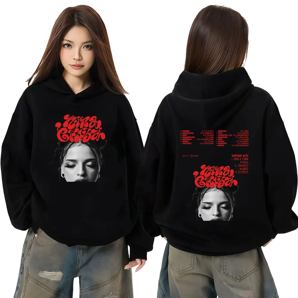 

Уличная одежда для певицы Нины Чуба Тур 2025, толстовка с капюшоном в стиле поп-музыки для мужчин и женщин, пуловер в стиле Харадзюку, толстовка в стиле хип-хоп, толстовка большого размера для подростков