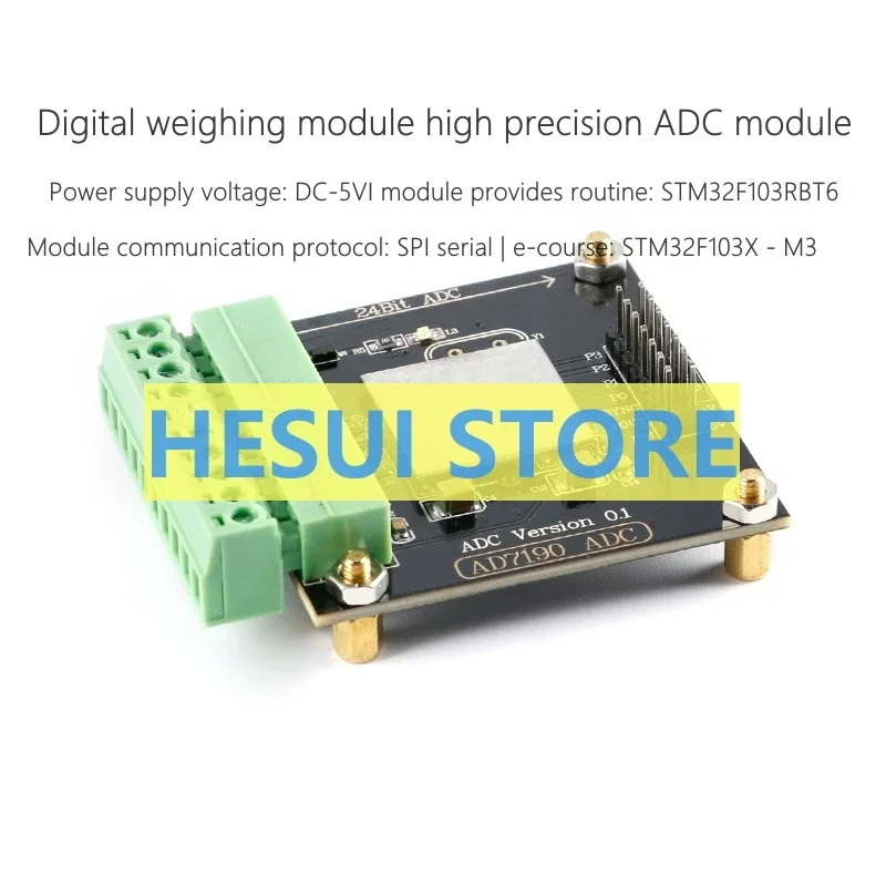 AD7190 analog to digital conversion module digital weighing module 24 bit digital to analog converter pressure sensor high preci