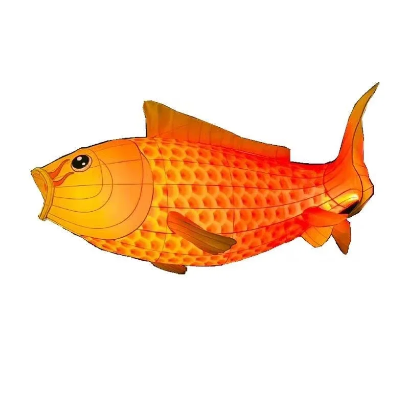 Outdoor waterproof new one meter goldfish hanging lantern glowing color shopping mall, park, street, restaurant decoration