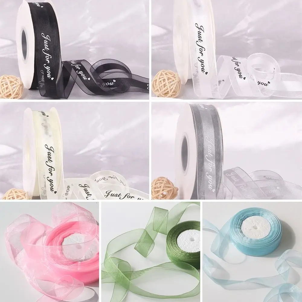 

New Polyester Ribbons Flower Packaging Organza Ribbon Gift Packaging Ribbons Bow DIY Party Decorations Wrapping Supplies