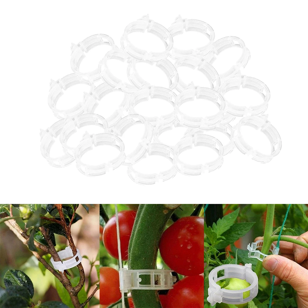 200x Plant Support Clips Tomato Trellis Support Clips, Tomato Clips, Plant Ties, for Securing Plants to Plant