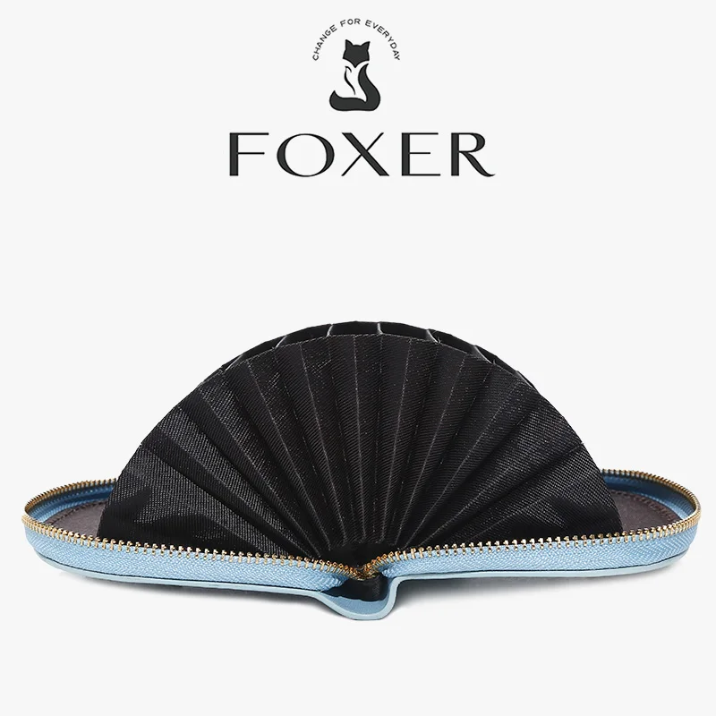 FOXER Dames Mini Portemonnee Mode Halfronde Anti-diefstal Rits Portemonnee Multifunctionele Vrouwelijke Kaarthouder Opbergtas